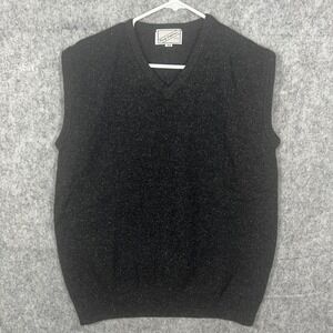 Kerry Traditions Men's Lambswool Silk Sweater Vest‎ Made in Ireland Gray Fleck M